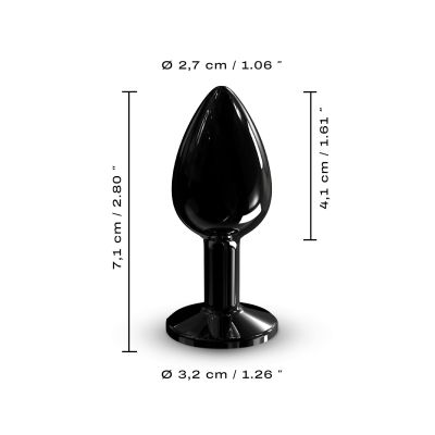 Металева анальна пробка із прикрасою у вигляді кристалу Dorcel - Diamond Plug BLACK S Металева анальна пробка із прикрасою у вигляді кристалу Dorcel - Diamond Plug BLACK S