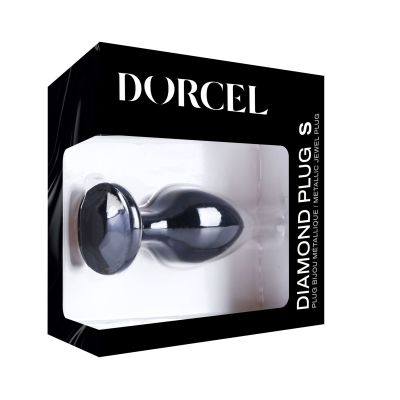 Металева анальна пробка із прикрасою у вигляді кристалу Dorcel - Diamond Plug BLACK S Металева анальна пробка із прикрасою у вигляді кристалу Dorcel - Diamond Plug BLACK S