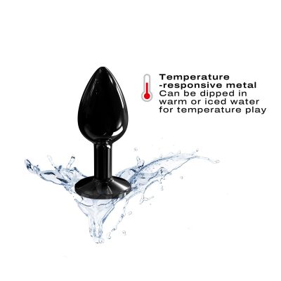 Металева анальна пробка із прикрасою у вигляді кристалу Dorcel - Diamond Plug BLACK S Металева анальна пробка із прикрасою у вигляді кристалу Dorcel - Diamond Plug BLACK S