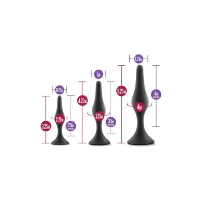 Набір анальних пробок Blush Luxe Beginner Plug Kit Black