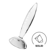 Скляна анальна пробка Satisfyer Sparkling Crystal, дуже міцна, термостійка 