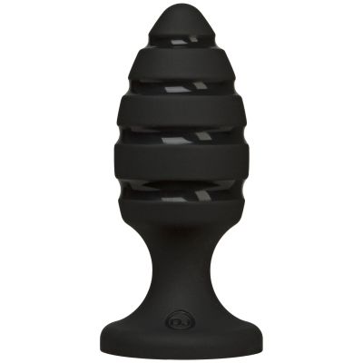 Анальний плаг зі спіральним каналом Doc Johnson Platinum Premium Silicone — The Blast — Black