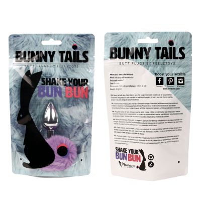Анальна пробка FeelzToys — Bunny Tails Butt Plug Purple