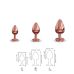 Металева анальна пробка із прикрасою у вигляді кристалу Dorcel - Diamond Plug Rose Gold S