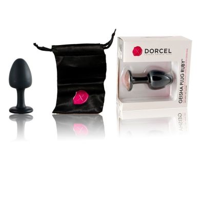 Анальна пробка Dorcel Geisha Plug Ruby XL із кулькою всередині, створює вібрації, макс. діаметр 4,5 см