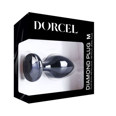 Металева анальна пробка із прикрасою у вигляді кристалу Dorcel - Diamond Plug BLACK M Металева анальна пробка із прикрасою у вигляді кристалу Dorcel - Diamond Plug BLACK M