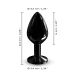 Металева анальна пробка із прикрасою у вигляді кристалу Dorcel - Diamond Plug BLACK M Металева анальна пробка із прикрасою у вигляді кристалу Dorcel - Diamond Plug BLACK M