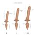 Анальна пробка з дилдо 2в1 Strap-On-Me SWITCH PLUG-IN REALISTIC DILDO Caramel S, діаметр 3,3/2,9 см