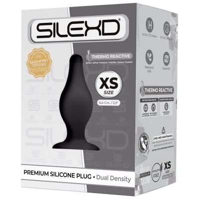 Анальна пробка SilexD (Model 2, size XS), двошарова, силікон + Silexpan, діаметр 2,9 см