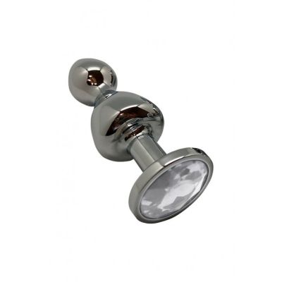 Анальна пробка Wooomy Lollypop Double Ball Metal Plug M Анальна пробка Wooomy Lollypop Double Ball Metal Plug M