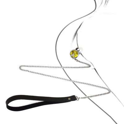 Металева анальна пробка Art of Sex Metal Anal Plug with Leash size L із повідцем