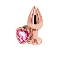 Анальна пробка NS Novelties Rear Assets - Rose Gold Heart - Medium - Pink Анальна пробка NS Novelties Rear Assets - Rose Gold Heart - Medium - Pink