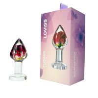 Розкішна анальна пробка Loviss Rose Anal Plug зі справжньою трояндою всередині Розкішна анальна пробка Loviss Rose Anal Plug зі справжньою трояндою всередині