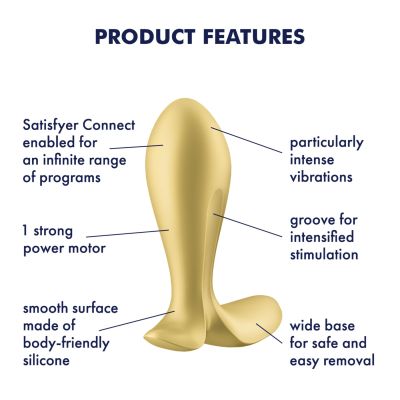 Анальна смартпробка з вібрацією Satisfyer Intensity Plug Gold