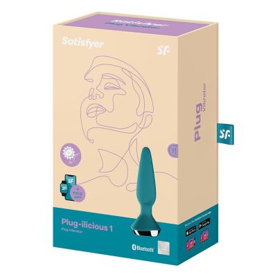 Анальна смартвібропробка Satisfyer Plug-ilicious 1 Petrol Анальна смартвібропробка Satisfyer Plug-ilicious 1 Petrol