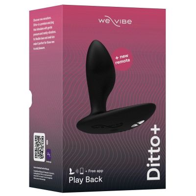 Анальна смарт-вібропробка We-Vibe Ditto+ Satin Black з пультом ДК Анальна смарт-вібропробка We-Vibe Ditto+ Satin Black з пультом ДК