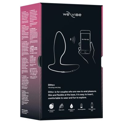 Анальна смарт-вібропробка We-Vibe Ditto+ Satin Black з пультом ДК Анальна смарт-вібропробка We-Vibe Ditto+ Satin Black з пультом ДК