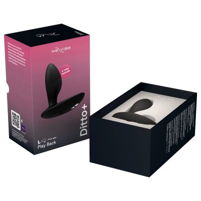 Анальна смарт-вібропробка We-Vibe Ditto+ Satin Black з пультом ДК Анальна смарт-вібропробка We-Vibe Ditto+ Satin Black з пультом ДК