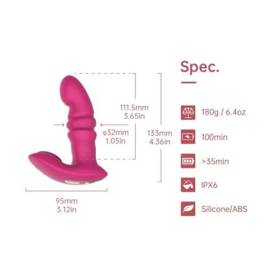 Смарт вібратор-пульсатор Fun Town Jive Pink, імітація фрикцій Смарт вібратор-пульсатор Fun Town Jive Pink, імітація фрикцій