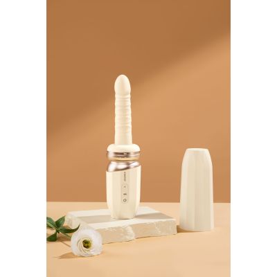 Міні секс-машина KISSTOY Tutu II на присосці, пульсація, імітація фрикцій, підігрів, знімна насадка