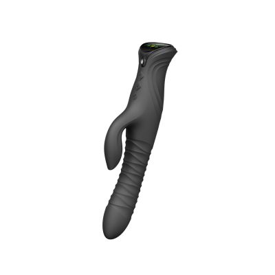 Смарт пульсатор-кролик з вібрацією Zalo Mose 2 Obsidian Black, підігрів до 42 °C, кристал Swarovski Смарт пульсатор-кролик з вібрацією Zalo Mose 2 Obsidian Black, підігрів до 42 °C, кристал Swarovski