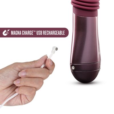Пульсатор для зони G Blush Temptasia – Trixie Thrusting Dildo – Wine Red, 3 швидкості Пульсатор для зони G Blush Temptasia – Trixie Thrusting Dildo – Wine Red, 3 швидкості