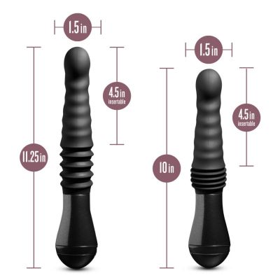 Пульсатор Blush Temptasia – Lazarus Thrusting Dildo – Black, ребристий стовбур, 3 швидкості Пульсатор Blush Temptasia – Lazarus Thrusting Dildo – Black, ребристий стовбур, 3 швидкості