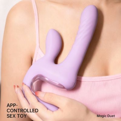 Смарт-пульсатор Magic Motion Magic Duet Purple, 10 режимів пульсацій, 10 режимів вибрації Смарт-пульсатор Magic Motion Magic Duet Purple, 10 режимів пульсацій, 10 режимів вибрації