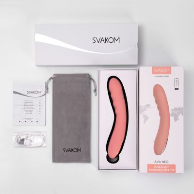 Смарт-вібратор з пульсацією Svakom Ava Neo Peach Pink, 15 режимів роботи, водонепроникний