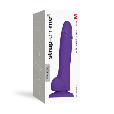 Реалістичний фалоімітатор Strap-On-Me SOFT REALISTIC DILDO Violet - Size M Реалістичний фалоімітатор Strap-On-Me SOFT REALISTIC DILDO Violet - Size M