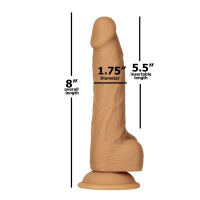 Фалоімітатор ADDICTION Dual Density Silicone Dildo Caramel 8″, присоска, діаметр 4,3 см, віброкуля Фалоімітатор ADDICTION Dual Density Silicone Dildo Caramel 8″, присоска, діаметр 4,3 см, віброкуля