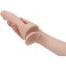 Вигнутий фалоімітатор на присосці ADDICTION — BRAD 7,5″ Dildo With Balls, Beige