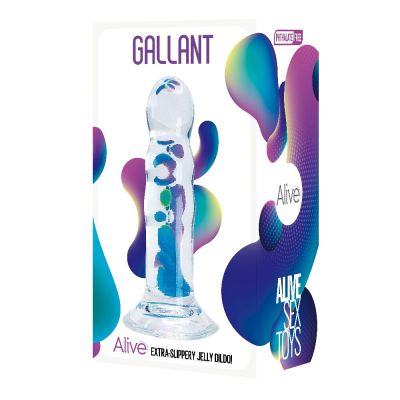 Прозорий фалоімітатор Alive Gallant Jelly Dildo Прозорий фалоімітатор Alive Gallant Jelly Dildo