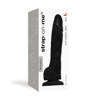 Реалістичний фалоімітатор Strap-On-Me SOFT REALISTIC DILDO Black - Size L Реалістичний фалоімітатор Strap-On-Me SOFT REALISTIC DILDO Black - Size L