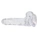 Прозорий фалоімітатор на присосці ADDICTION — Clear Dildo with Balls 8″, віброкуля в подарунок