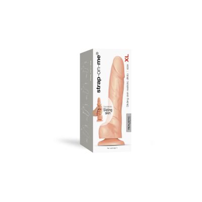 Реалістичний фалоімітатор Strap-On-Me Sliding Skin Realistic Dildo Vanille - XL, ефект рухливої шкіри