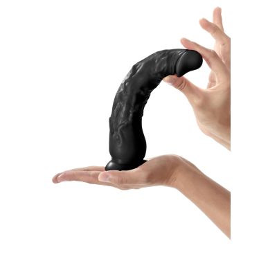 Фалоімітатор із присоскою Real Body — Real Justin Black, TPE, діаметр 4,2 см