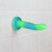 Фалоімітатор, що світиться в темряві, ADDICTION Rave 8″, Glow in the Dark Dildo Blue Green, 20,3 см