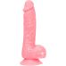 Фалоімітатор, що світиться у темряві, ADDICTION - BRANDON - 7.5 "- PINK G.I.D. / W PB, 19 см, силікон