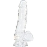 Прозорий фалоімітатор на присосці ADDICTION — Clear Dildo with Balls 7″, віброкуля в подарунок Прозорий фалоімітатор на присосці ADDICTION — Clear Dildo with Balls 7″, віброкуля в подарунок