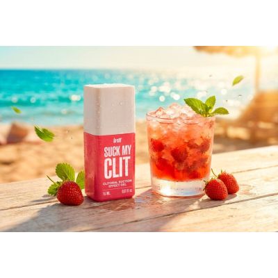 Смоктайзер для клітора Intt Suck My Clit Wild Strawberry (15 мл), полуниця, гель з ефектом посмоктування