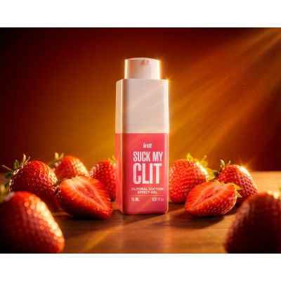 Смоктайзер для клітора Intt Suck My Clit Wild Strawberry (15 мл), полуниця, гель з ефектом посмоктування