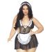 Leg Avenue Roleplay Fantasy French Maid + 1X-2X Black/White