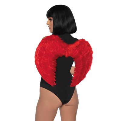 Leg Avenue Marabou feather devil wings Red