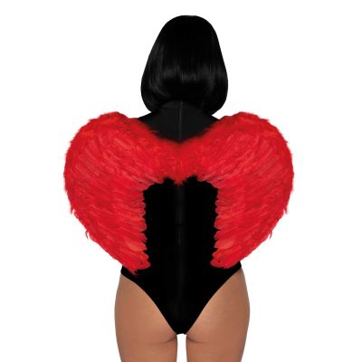Leg Avenue Marabou feather devil wings Red