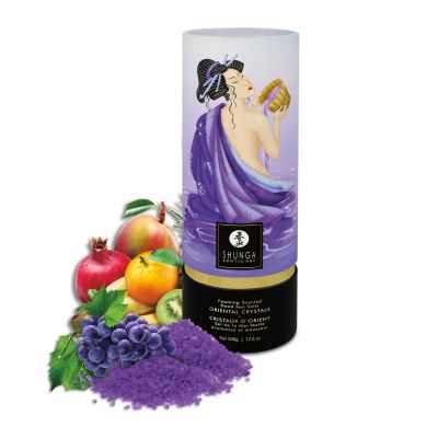 Пінлива сіль для ванни Shunga Dead Sea salt Oriental Crystals — Exotic Fruits (500 г), сіль Мертвого Пінлива сіль для ванни Shunga Dead Sea salt Oriental Crystals — Exotic Fruits (500 г), сіль Мертвого