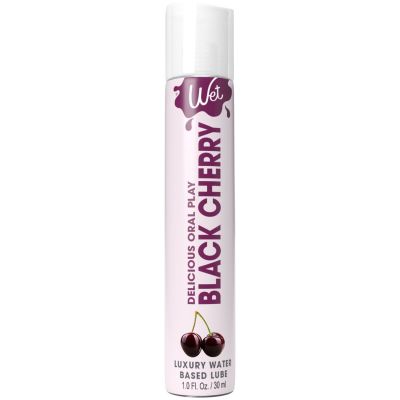 Лубрикант на водній основі Wet Oral Play Black Cherry (30 мл), їстівний, без цукру