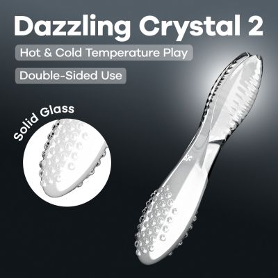 Двосторонній скляний дилдо Satisfyer Dazzling Crystal 2 Transparent