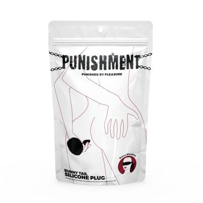 Анальна пробка з хвостом Punishment - Bunny Tail Silicone Anal Plug - Black