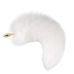 Металева анальна пробка Лисячий хвіст LOCKINK SEVANDA White Fox-Tail Anal Rose-shape Plug
